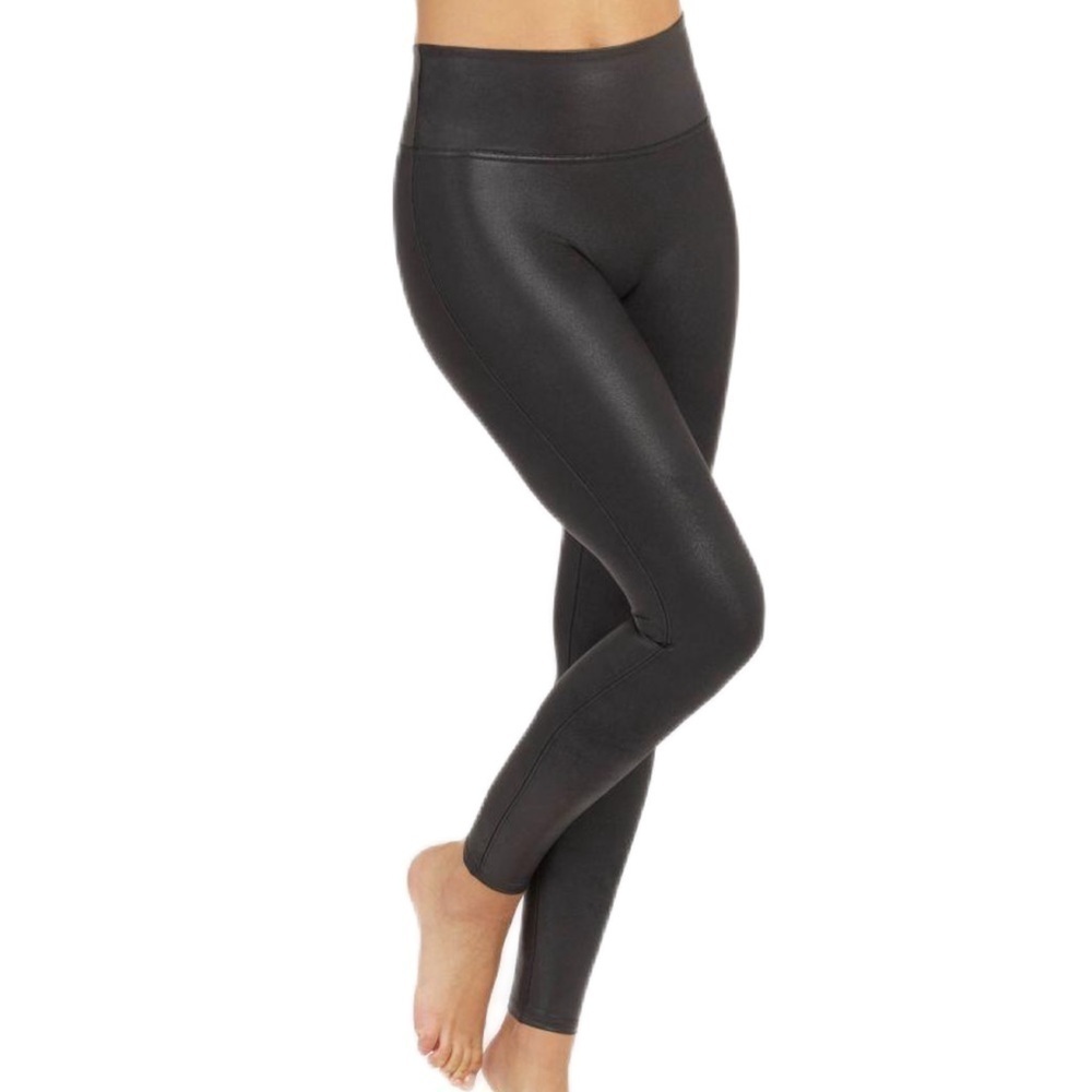 SPANX Women’s Faux Leather Black Leggings